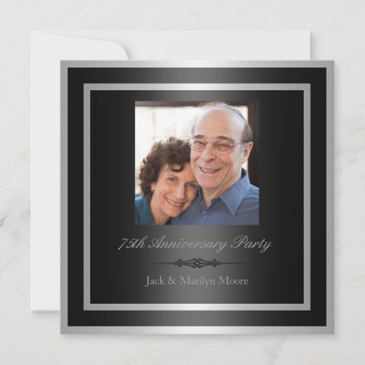 Uitnodiging voor 75-jarig jubileumfeest (Voorkant)