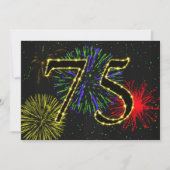 Uitnodiging voor 75e verjaardagsfeest (Voorkant)