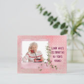 Uitnodiging voor 80e verjaardag (Staand voorkant)