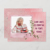 Uitnodiging voor 80e verjaardag (Voorkant / Achterkant)