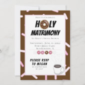 Uitnodiging voor aangepaste Heilige Matrimony Brun (Voorkant)