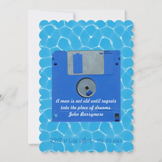 Uitnodiging voor aangepaste retiment diskettestati (Achterkant)