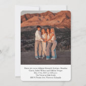 Uitnodiging voor aankondiging afstuderen (Achterkant)