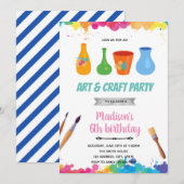 Uitnodiging voor aardewerk schilderfeestje (Voorkant / Achterkant)