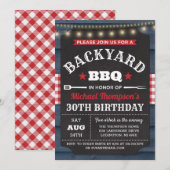 Uitnodiging voor achtergrondverlichting Barbecue B (Voorkant / Achterkant)