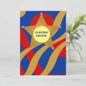 Uitnodiging voor actieve stramers Adjunct - sherif (Staand voorkant)