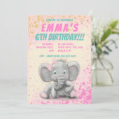 Uitnodiging voor acute olifanten (Staand voorkant)