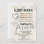 Uitnodiging voor adoptiefeest (Voorkant)