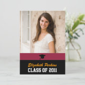 Uitnodiging voor afgestudeerden op de middelbare s (Staand voorkant)