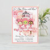 Uitnodiging voor Afrikaans-Amerikaans Spa-feestje (Staand voorkant)