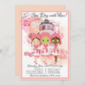 Uitnodiging voor Afrikaans-Amerikaans Spa-feestje (Voorkant / Achterkant)