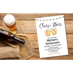 Uitnodiging voor afscheid met Cheers and Beers