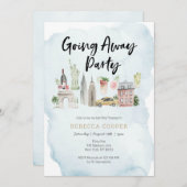 Uitnodiging voor afscheidsfeestje in New York City (Voorkant / Achterkant)