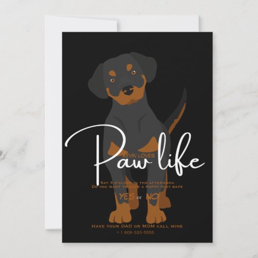 Uitnodiging voor afspeeldatum (Voorkant)