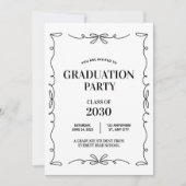 Uitnodiging voor afstudeerfeest, Modern Afstuderen (Voorkant)