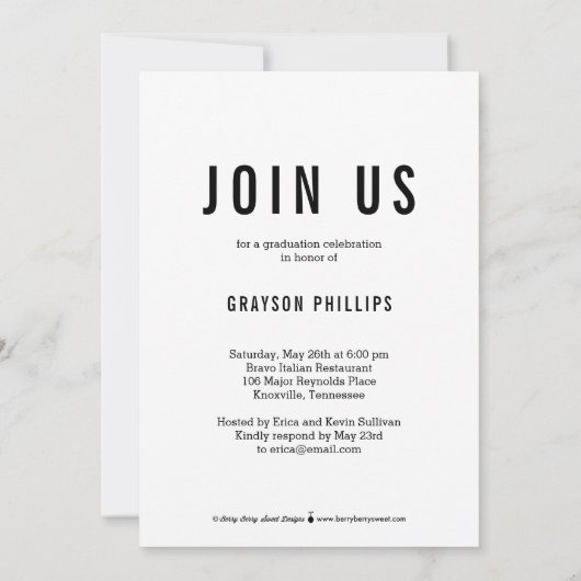 Uitnodiging voor Afstuderen bewerken van bewerkbaa (Achterkant)