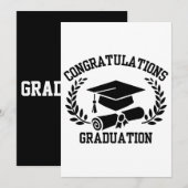 Uitnodiging voor afstuderen gefeliciteerd (Voorkant / Achterkant)