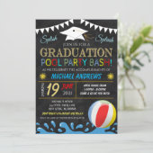 Uitnodiging voor afstuderen Pool Party (Staand voorkant)