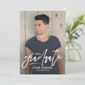 Uitnodiging voor Afstuderen van bewerkbare kleuren (Staand voorkant)