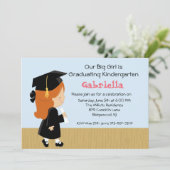 Uitnodiging voor Afstuderen van ons meisje (Staand voorkant)