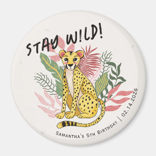 Uitnodiging voor alle feestbeesten Cheetah verjaar Magneet