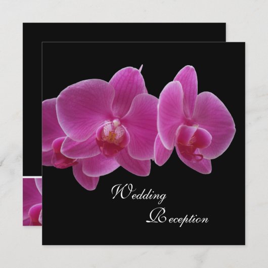 Uitnodiging voor alleen trouwreceptie -- Orchideeë (Voorkant / Achterkant)