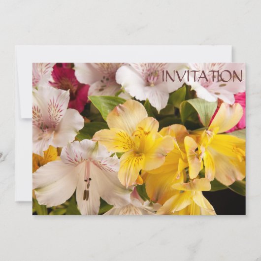 Uitnodiging voor Alstroemeria (Peruvian Lily) (Voorkant)