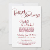 Uitnodiging voor altijd en altijd voor bruiloft (Voorkant)