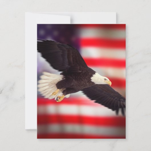 Uitnodiging voor American Flag & Eagle (Voorkant)
