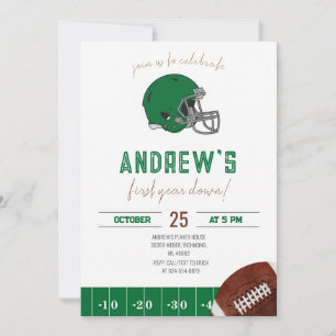Uitnodiging voor American Football voor het eerste