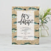  uitnodiging voor antiek visteverjaardag (Staand voorkant)