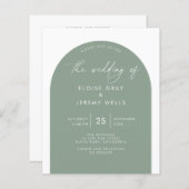 Uitnodiging voor Arch Wedding (Voorkant / Achterkant)