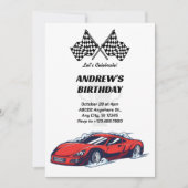 Uitnodiging voor autosport (Voorkant)