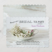 Uitnodiging voor baby Breath & Tea Cup (Voorkant / Achterkant)