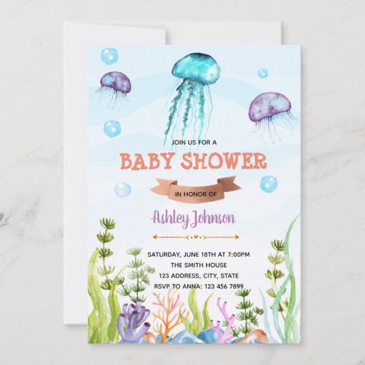 Uitnodiging voor baby shower (Voorkant)