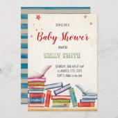 Uitnodiging voor baby shower boeken (Voorkant / Achterkant)