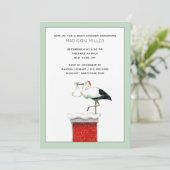 Uitnodiging voor Baby shower in december (Staand voorkant)