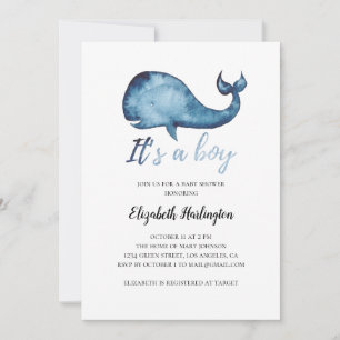 Uitnodiging voor baby shower. Jongen. Uitnodiging 