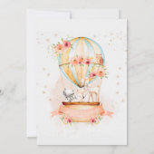 uitnodiging voor baby shower met heteluchtballon (Achterkant)