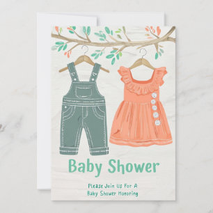 Uitnodiging voor Baby shower met kleurpotlood
