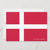 Uitnodiging voor baby shower met vlag van Denemark (Achterkant)