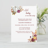 Uitnodiging voor Baby shower Rustic. (Staand voorkant)