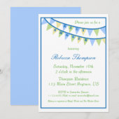 Uitnodiging voor Baby shower van banners (Voorkant / Achterkant)