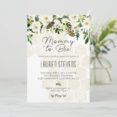 Uitnodiging voor Baby shower van mama tot bijen (Staand voorkant)