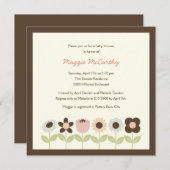 Uitnodiging voor Baby shower van Spring Garden (Voorkant / Achterkant)