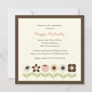 Uitnodiging voor Baby shower van Spring Garden