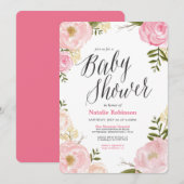 Uitnodiging voor Baby shower van tuinen (Voorkant / Achterkant)