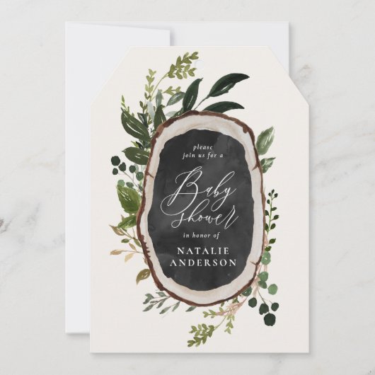 Uitnodiging voor baby shower voor bijtende krijt + (Voorkant)