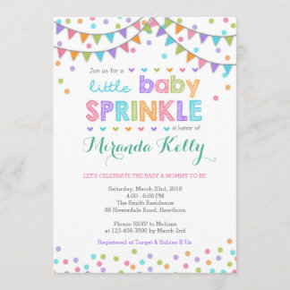 Uitnodiging voor baby springen/Baby Sprinkle uitno