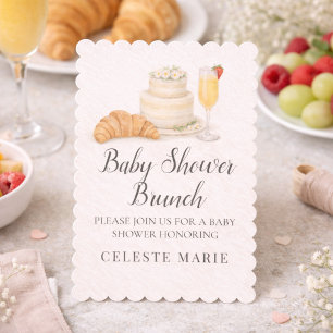 Uitnodiging voor babyborrel brunch